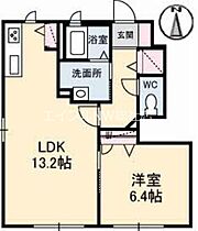 岡山県倉敷市西中新田（賃貸アパート1LDK・1階・46.50㎡） その2