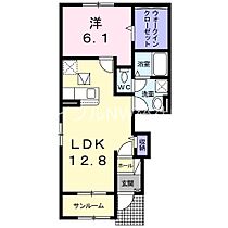 岡山県倉敷市酒津（賃貸アパート1LDK・1階・50.13㎡） その2