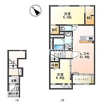 岡山県浅口市金光町占見（賃貸アパート2LDK・2階・58.17㎡） その2