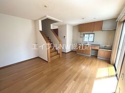 JR宇野線 茶屋町駅 徒歩10分の賃貸タウンハウス 2階2LDKのリビング/ダイニング