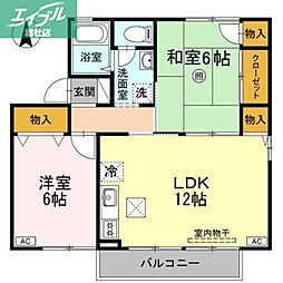 モア・フローレンスC 2LDKの間取図画像