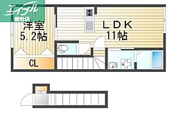 JR山陽本線 新倉敷駅 徒歩12分 2階/-