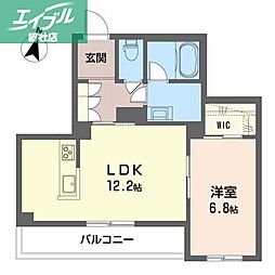 ル・フレーズ 1LDKの間取図画像