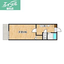レトア下庄 1Kの間取図画像