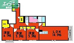 SolblightB 3LDKの間取図画像