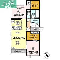 SoHo Terrace Kurashiki 2LDKの間取図画像