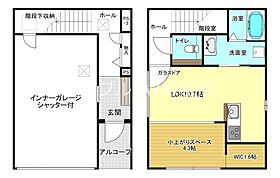 岡山県倉敷市松島（賃貸一戸建1LDK・1階・77.61㎡） その2