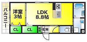 PLAISIR La Lumierepure  ｜ 大阪府大阪市住之江区浜口東2丁目（賃貸アパート1LDK・1階・33.64㎡） その2