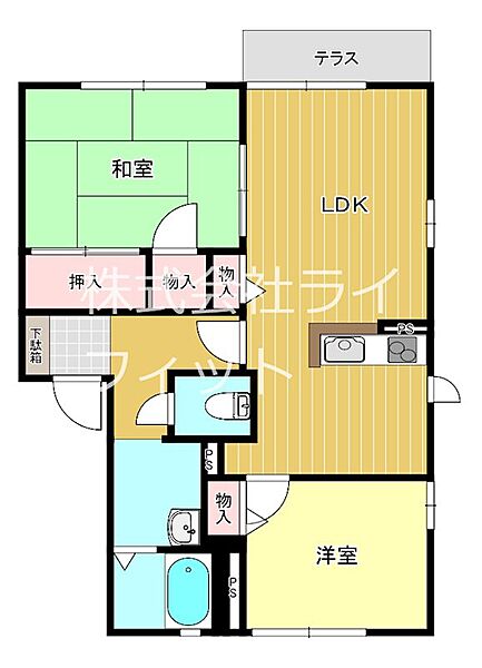 メゾン・カルム 101｜兵庫県豊岡市弥栄町(賃貸アパート2LDK・1階・53.43㎡)の写真 その2