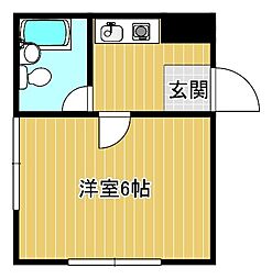 ヒルズアベニューひとみ 1Kの間取図画像