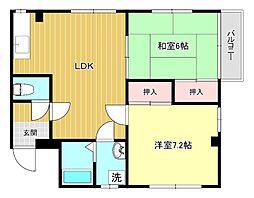 ドリームマンション5 2LDKの間取図画像
