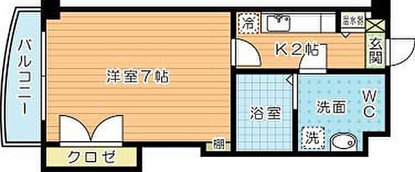 メゾンブリアント 302｜福岡県北九州市小倉北区井堀１丁目(賃貸マンション1K・3階・24.41㎡)の写真 その2