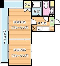 ロイヤルキャッスル50 2Kの間取図画像