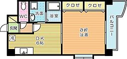 ベルガ北方 1DKの間取図画像