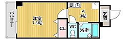 サニーライトビル 1Kの間取図画像