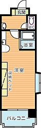 アンシャンテ北方 ワンルームの間取図画像