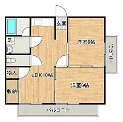 間取図画像 2LDK
