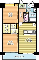 ベルステージ 2LDKの間取図画像
