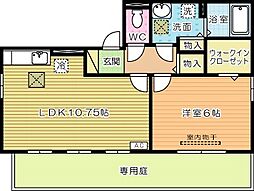 クレールヴィラ 1LDKの間取図画像