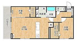 アピアランス中井 2LDKの間取図画像