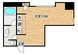 ベルガ片野 ワンルームの間取図画像