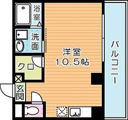 寿山ビル ワンルームの間取図画像