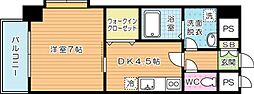 サンルーヴル 1DKの間取図画像