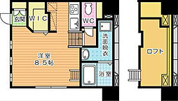 T-THESTYLE ワンルームの間取図画像