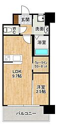 メディクレスト 1LDKの間取図画像