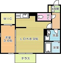 グレイド 1LDKの間取図画像