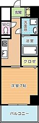 フェリオ清水 1Kの間取図画像