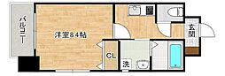 ブルースクエア響4 1Kの間取図画像