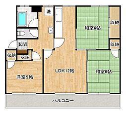サングレイス篠崎 3LDKの間取図画像