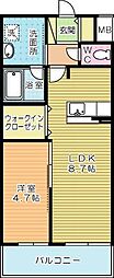 四季荘 1LDKの間取図画像