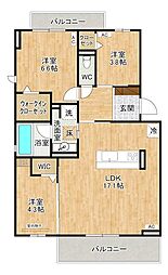 D-ROOM HILLS泉台(D-ROOMヒルズ泉台) 2階/202