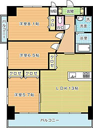 MDIシエルコンティーレ曽根北町 3LDKの間取図画像