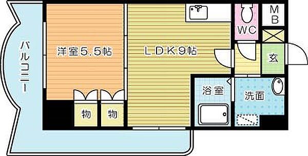 ROYAL　PALACE（ロイヤルパレス） 601｜福岡県北九州市小倉南区北方４丁目(賃貸マンション1LDK・6階・34.86㎡)の写真 その2