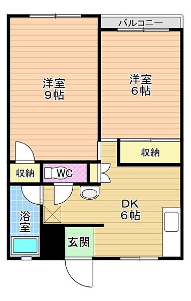 シェリール井堀通り 307｜福岡県北九州市小倉北区井堀１丁目(賃貸マンション2DK・3階・40.00㎡)の写真 その2