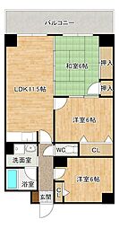 ギャラン中井 5階3LDKの間取り