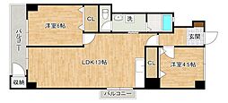 第5共立ビル 2LDKの間取図画像
