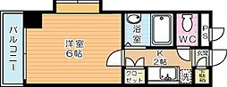 工大前アベニュー 1Kの間取図画像