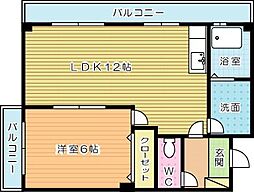 シェーネルボーネン 1LDKの間取図画像