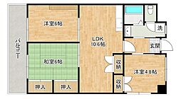 第17共立ビル 2LDKの間取図画像