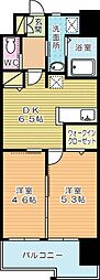 グランエスパシオ浅野 2DKの間取図画像
