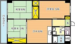 プレアール大田町 3DKの間取図画像