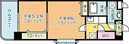 木下鉱産ビル3 2Kの間取図画像
