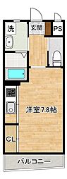 MGA城内 ワンルームの間取図画像