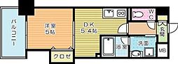 ザスクエアプラチナレジデンス 1DKの間取図画像
