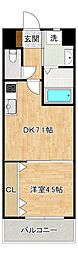 プレミア片野 1DKの間取図画像