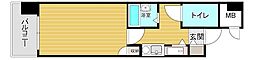 ダイナコート下到津2 1Kの間取図画像